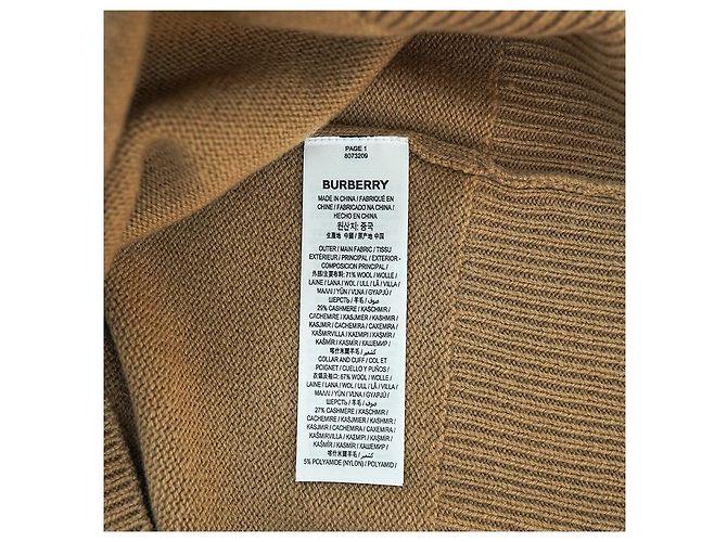 Burberry Cashmere-Strickjacke mit langen Ärmeln ARCHIVE BEIGE Braun - Ansicht 15