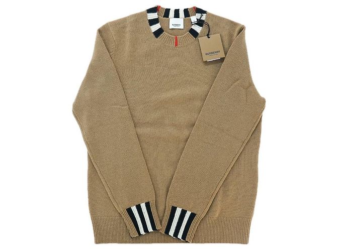 Burberry Cashmere-Strickjacke mit langen Ärmeln ARCHIVE BEIGE Braun - Ansicht 18