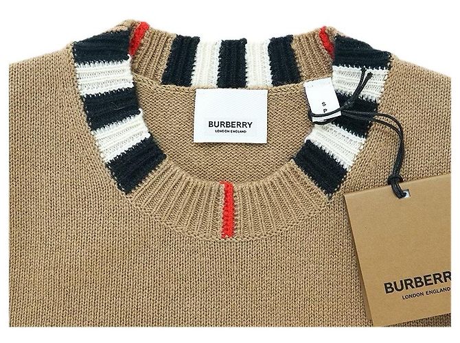 Burberry Cashmere-Strickjacke mit langen Ärmeln ARCHIVE BEIGE Braun - Ansicht 19