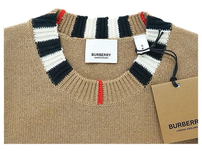 Burberry Cashmere-Strickjacke mit langen Ärmeln ARCHIVE BEIGE Braun - Ansicht 3