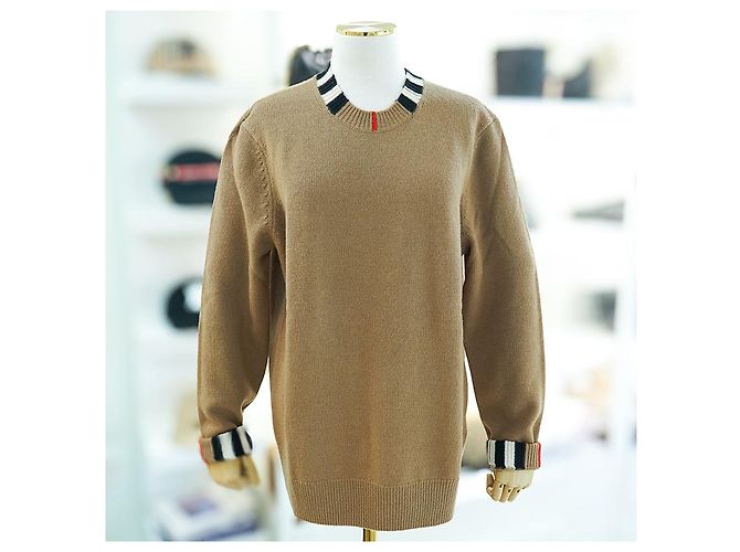 Burberry Cashmere-Strickjacke mit langen Ärmeln ARCHIVE BEIGE Braun - Ansicht 4