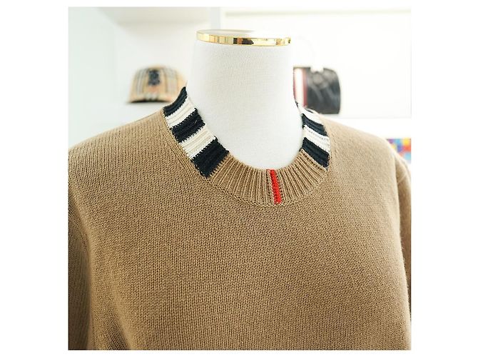 Burberry Cashmere-Strickjacke mit langen Ärmeln ARCHIVE BEIGE Braun - Ansicht 8