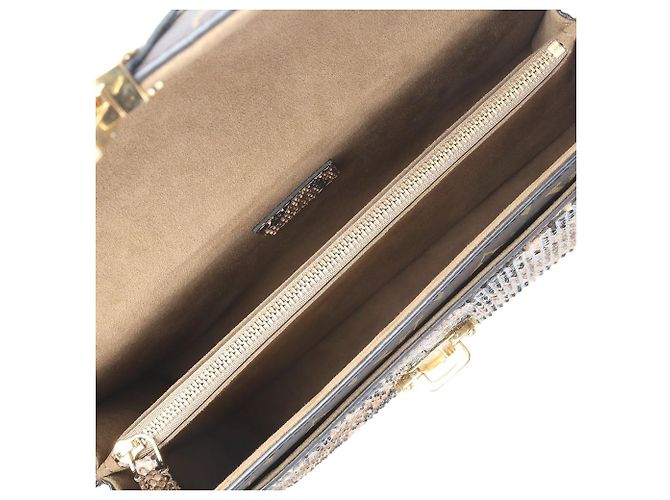 Louis Vuitton Monogramm Python Victorine Crossbody-Tasche mit Goldkette Mehrfarben - Ansicht 7