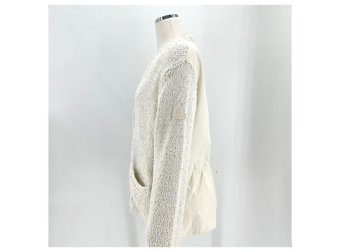 Moncler Cardigan mit Patch in Weiß für Damen - Ansicht 4