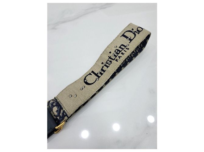 Dior Tracolla Oblique ricamata con borchie argentate - vista 3