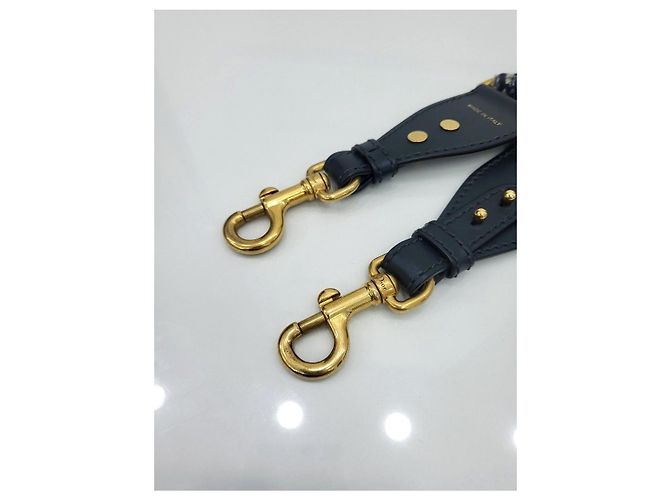 Dior Tracolla Oblique ricamata con borchie argentate - vista 5