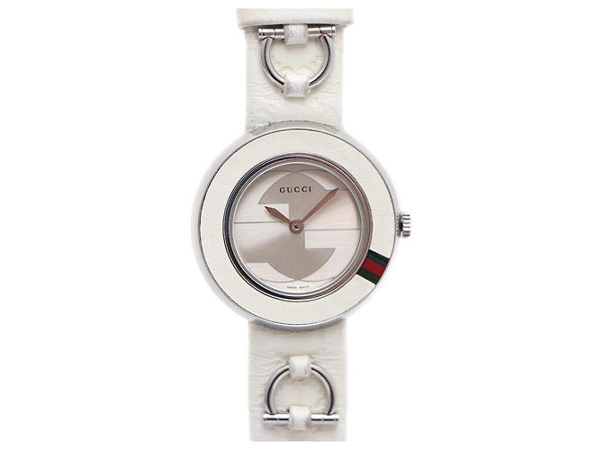 Gucci Lederuhr mit GG-Logo und Horsebit Mehrfarben - Ansicht 10