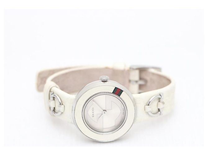 Gucci Lederuhr mit GG-Logo und Horsebit Mehrfarben - Ansicht 11