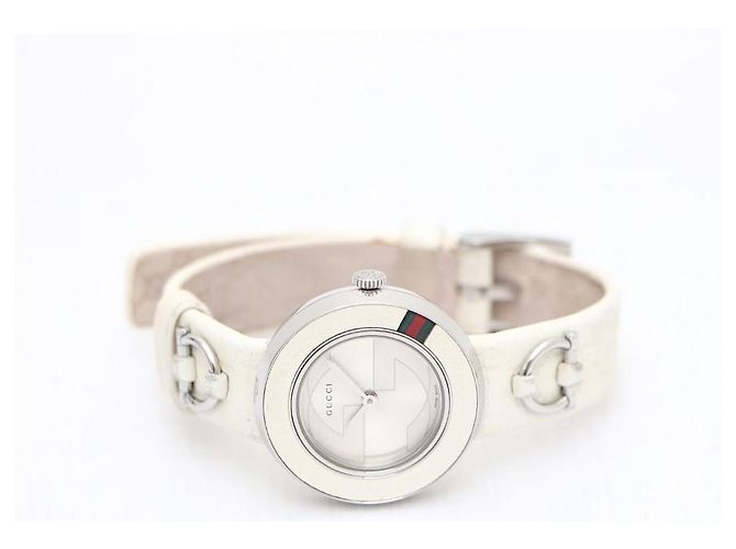 Gucci Lederuhr mit GG-Logo und Horsebit Mehrfarben - Ansicht 2