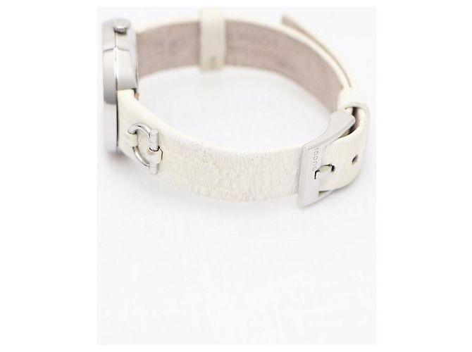 Gucci Lederuhr mit GG-Logo und Horsebit Mehrfarben - Ansicht 3