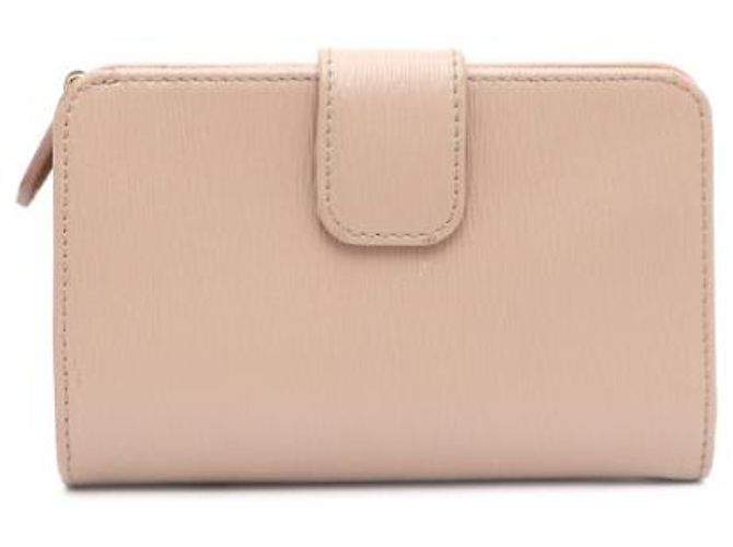 Prada Saffiano Leder-Brieftasche mit goldenem Logo Pink - Ansicht 11