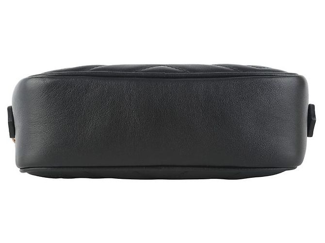 Gucci Borsa a tracolla mini GG Marmont trapuntata Nero - vista 6