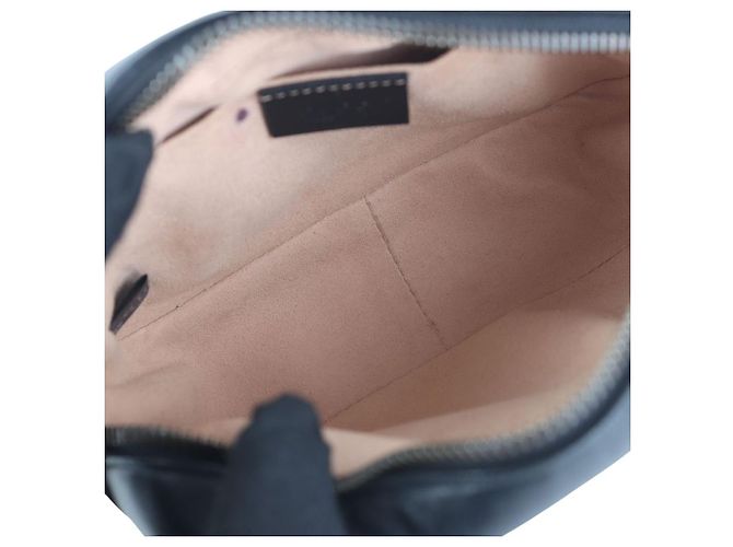 Gucci Borsa a tracolla mini GG Marmont trapuntata Nero - vista 7