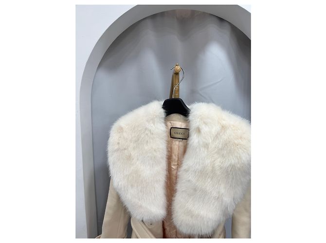 Gucci Abrigo con cuello de pelo largo Talla Multicolor - vista 2