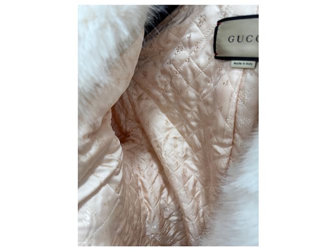 Gucci Abrigo con cuello de pelo largo Talla Multicolor - vista 3