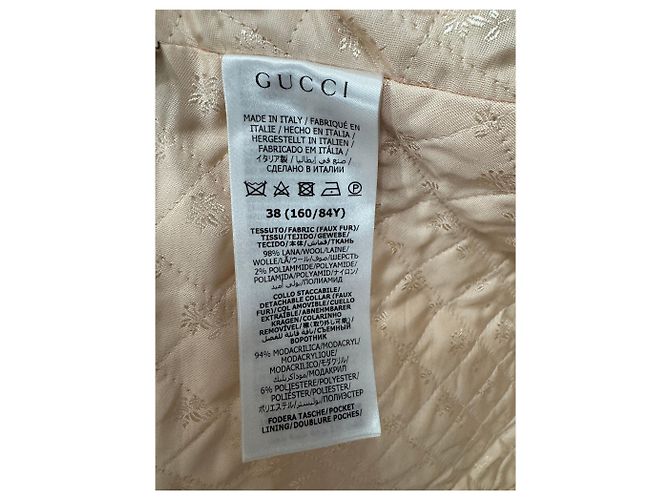 Gucci Abrigo con cuello de pelo largo Talla Multicolor - vista 5
