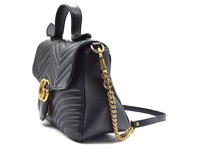 Gucci Borsa GG Marmont Matelassé Small Nero - vista 2