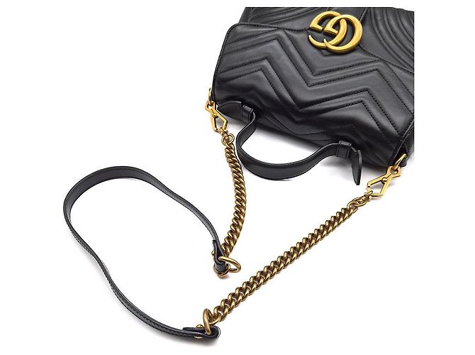 Gucci Borsa GG Marmont Matelassé Small Nero - vista 5