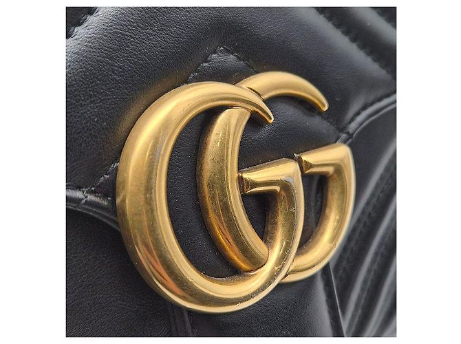Gucci Borsa GG Marmont Matelassé Small Nero - vista 8
