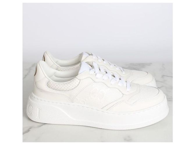 Gucci Bestickte Sneaker White Weiß - Ansicht 2
