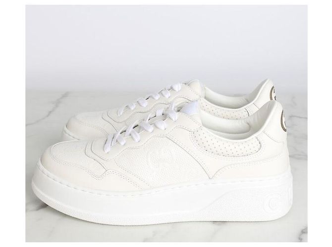 Gucci Bestickte Sneaker White Weiß - Ansicht 3