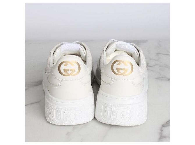 Gucci Bestickte Sneaker White Weiß - Ansicht 4