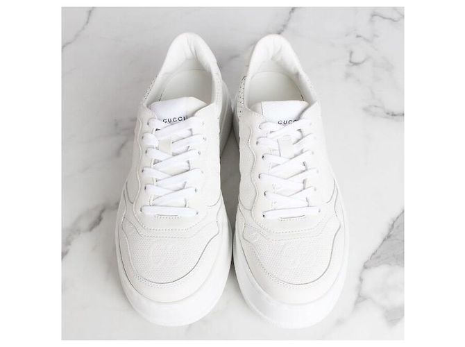 Gucci Bestickte Sneaker White Weiß - Ansicht 6