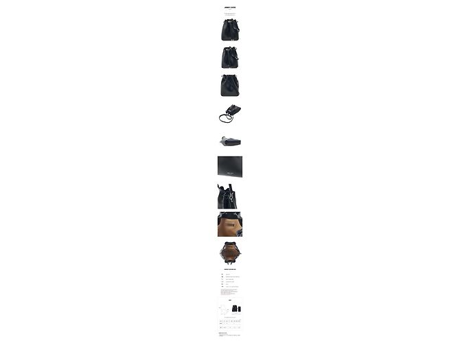 Jimmy Choo Borsa a secchiello Bon Bon senza cuciture Nero Argento antico - vista 11