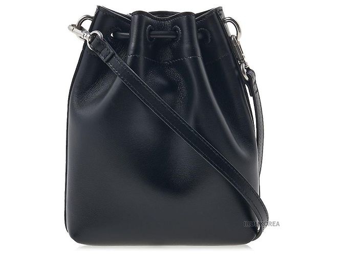 Jimmy Choo Borsa a secchiello Bon Bon senza cuciture Nero Argento antico - vista 3