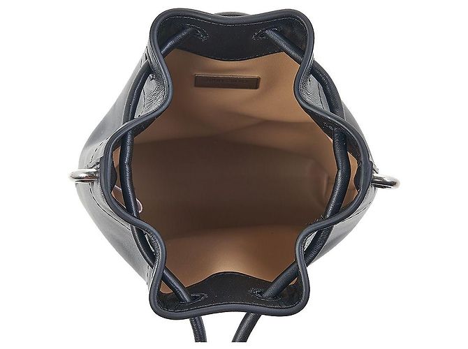 Jimmy Choo Borsa a secchiello Bon Bon senza cuciture Nero Argento antico - vista 9