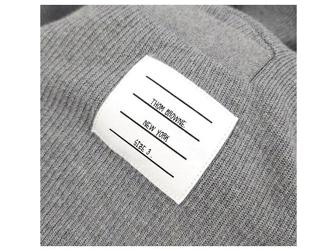 Thom Browne V-Ausschnitt Baumwoll-Cardigan Braun - Ansicht 4
