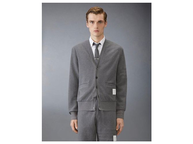Thom Browne V-Ausschnitt Baumwoll-Cardigan Braun - Ansicht 6