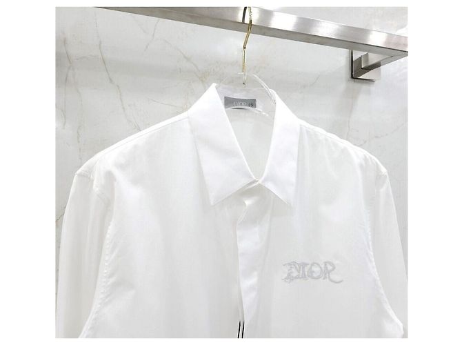 Louis Vuitton Camicia bianca ricamata Dior Peter Doig Argento - vista 3