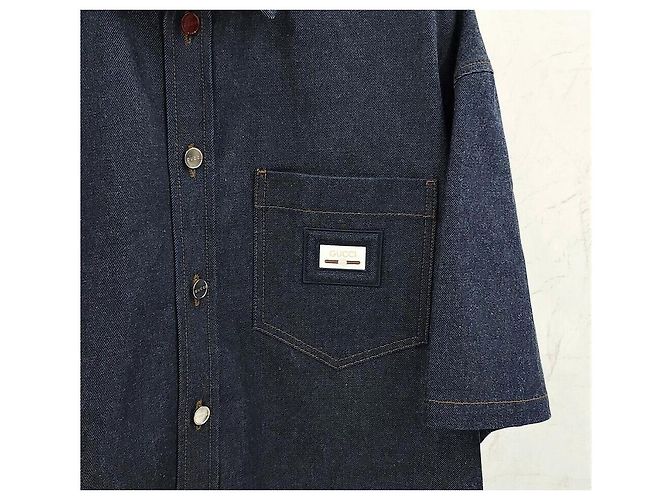 Gucci Camicia in denim con etichetta Web Band - vista 4