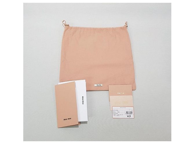 Miu Miu Borsa Bucket in Pelle Napa Materasse Marrone - vista 10
