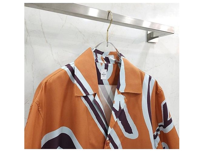 Berluti Camicia a maniche corte in seta da uomo con stampa Screeto Multicolore - vista 3