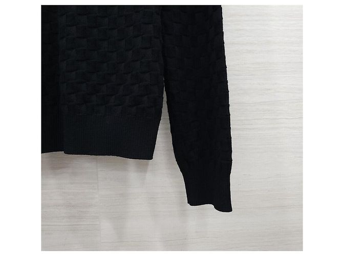 Louis Vuitton Pull en maille à col rond noir - vue 5