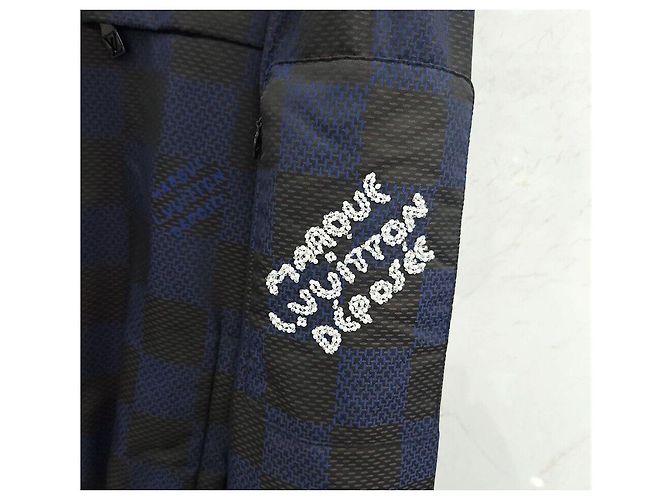 Louis Vuitton Blouson da viaggio in nylon Damier Pop Nero - vista 4