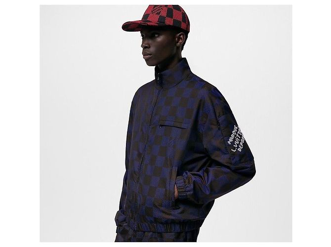 Louis Vuitton Blouson da viaggio in nylon Damier Pop Nero - vista 7