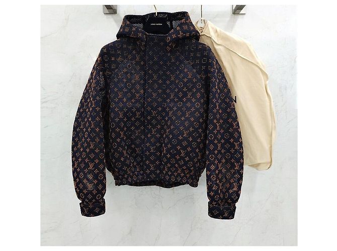 Louis Vuitton Gradient Monogram Mesh Blouson Jacket Black - view 6