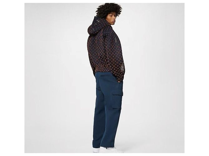 Louis Vuitton Gradient Monogram Mesh Blouson Jacket Black - view 8