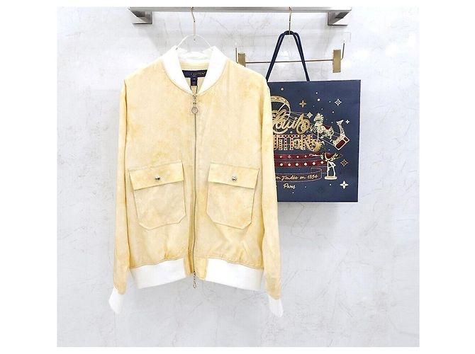 Louis Vuitton Giacca con zip e monogramma gialla Giallo - vista 8