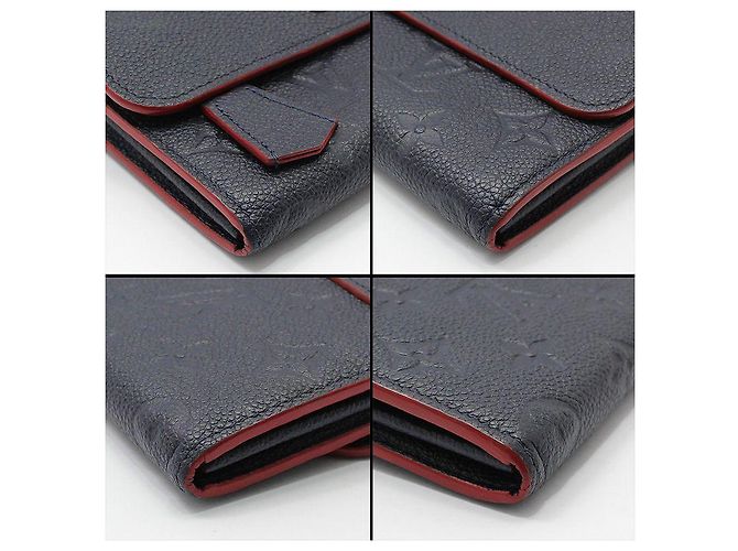 Monogram Empreinte Marine Louis Vuitton Long Wallet Blau - Ansicht 11