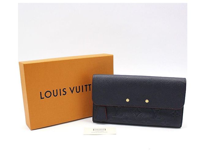 Monogram Empreinte Marine Louis Vuitton Long Wallet Blau - Ansicht 2
