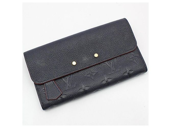 Monogram Empreinte Marine Louis Vuitton Long Wallet Blau - Ansicht 3