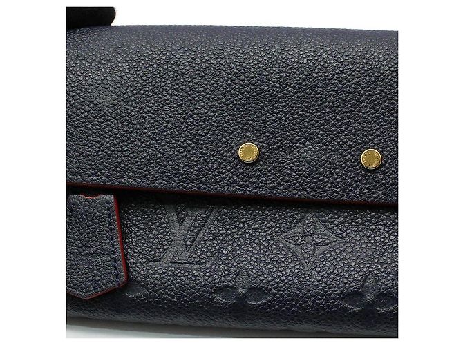 Monogram Empreinte Marine Louis Vuitton Long Wallet Blau - Ansicht 6