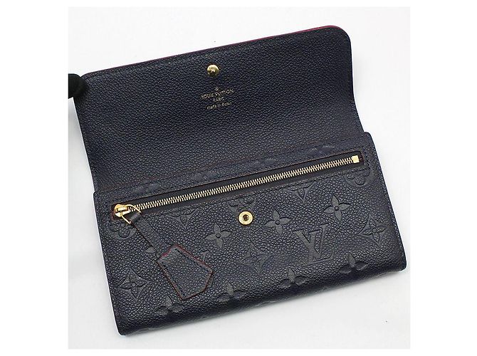Monogram Empreinte Marine Louis Vuitton Long Wallet Blau - Ansicht 7