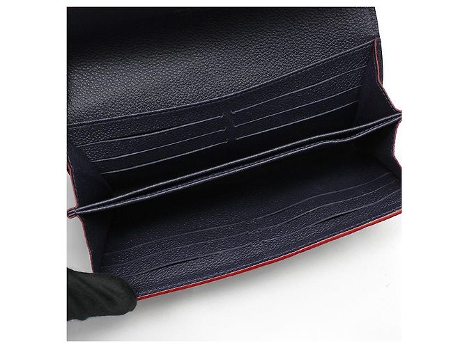 Monogram Empreinte Marine Louis Vuitton Long Wallet Blau - Ansicht 8