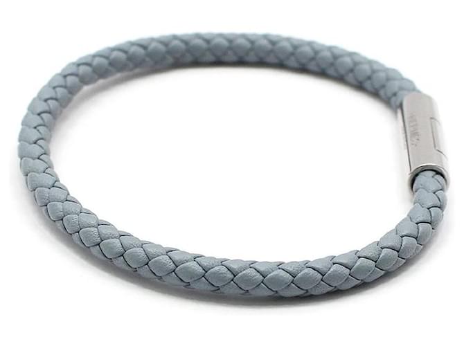 Hermès Bracciale in pelle Blue Lang Goliath - vista 4
