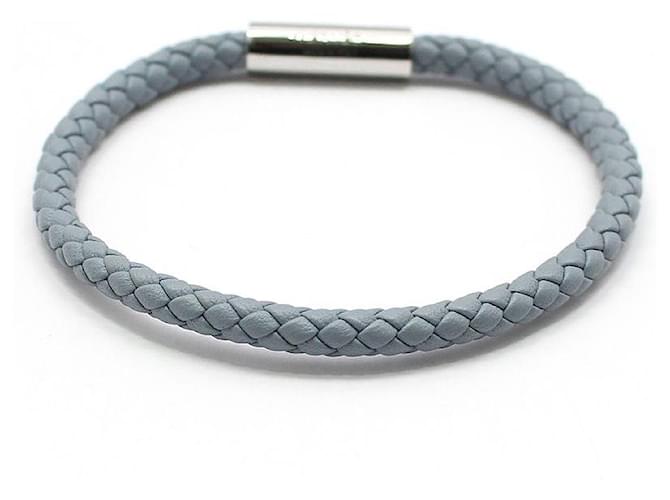 Hermès Bracciale in pelle Blue Lang Goliath - vista 5